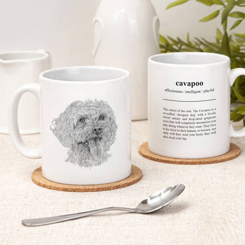 Cavapoo Ceramic Dog Mug