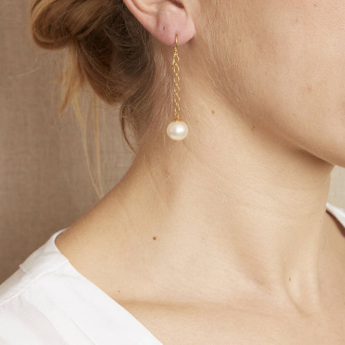 White Pearl Gold Plated...