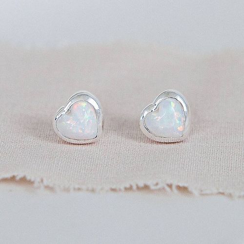 Sterling Silver White Opal...