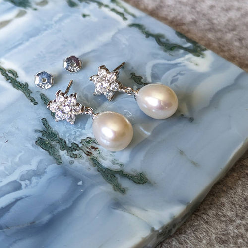Pearl And Crystal Sterling...