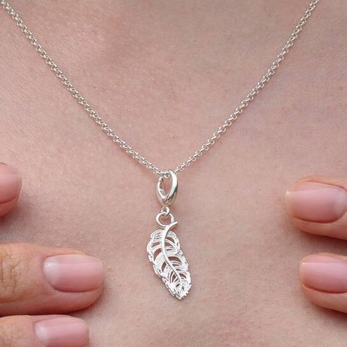 Sterling Silver Feather Charm...