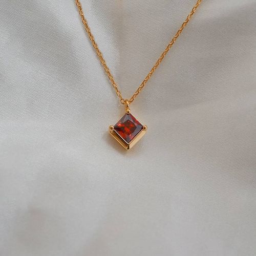 Rose Gold Pendant Birthstone...