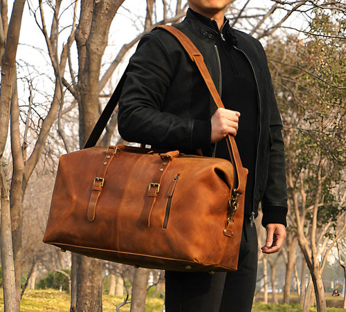 Genuine Leather Holdall Large