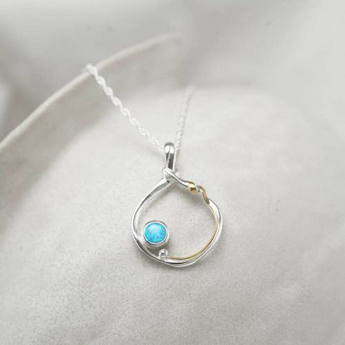 Blue Opal Organic Circle...