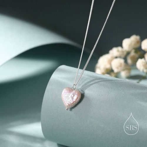 Sterling Silver Heart Baroque...