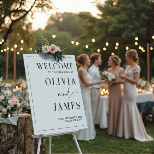 Wedding Welcome Board -...