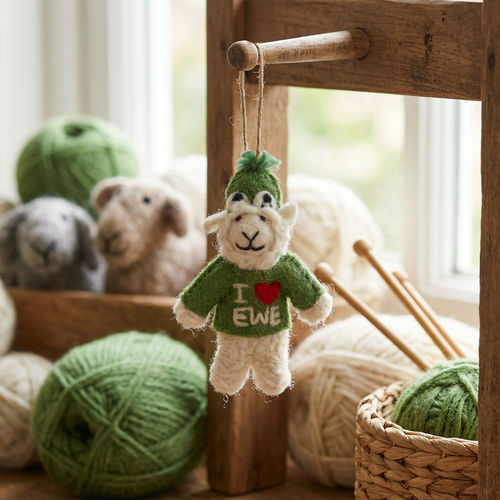 Handmade Felt I Love Ewe...