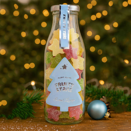 Christmas Glass Bottle Jar -...