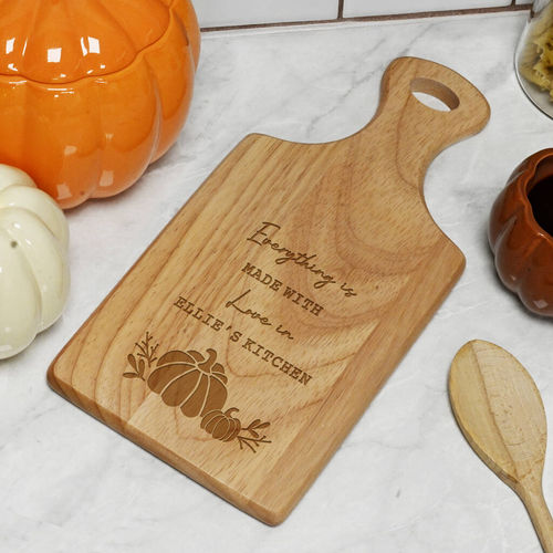 Personalised Pumpkin Paddle Chopping Board
