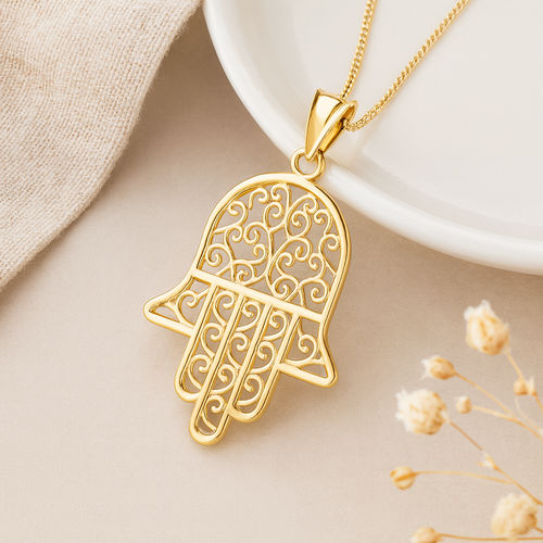 Personalised 9ct Gold Hamsa...
