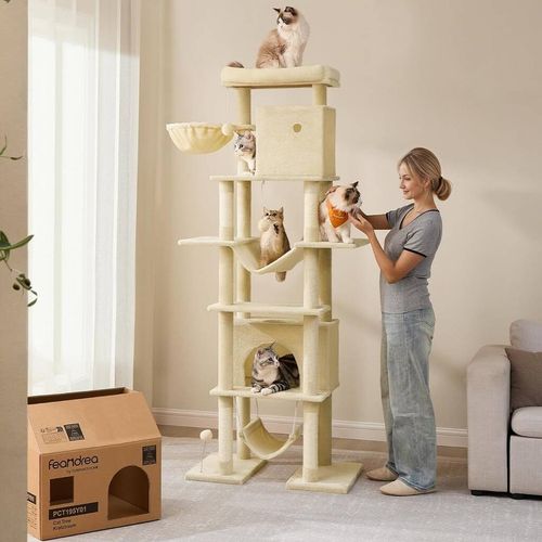 Extra Large Multi Level Cat Tower With Hammocks