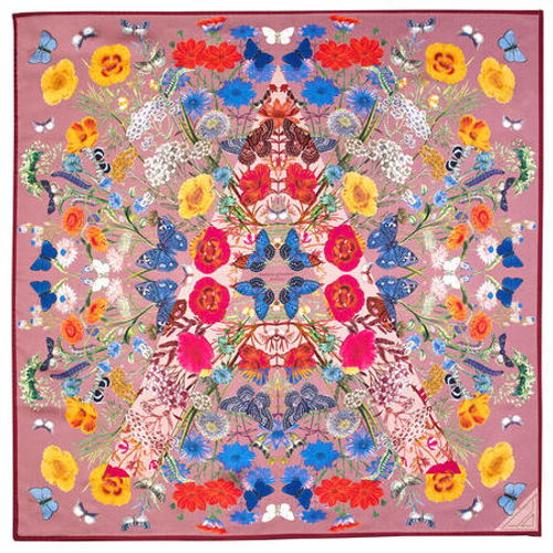 Botanical 'A' Silk Scarf in...