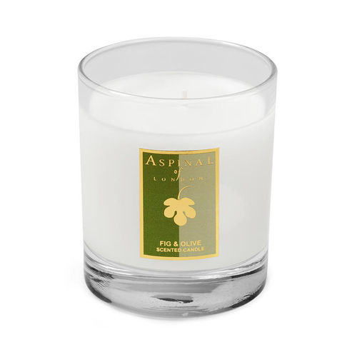 Aspinal of London White Cream Fig & Olive Scented Candle