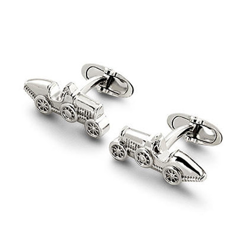 Aspinal of London Mens Sterling Silver Classic Car Cufflinks