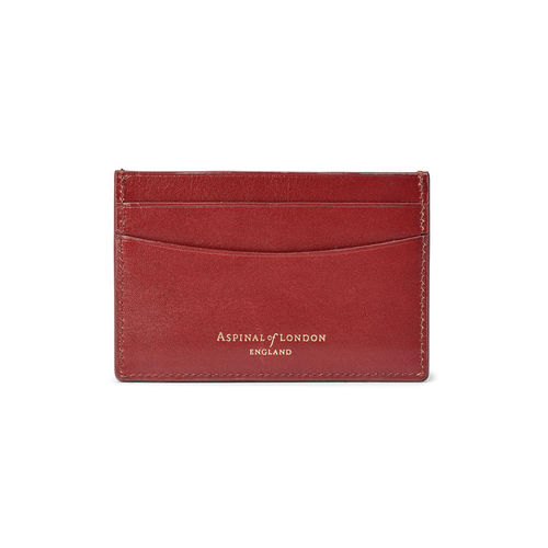 Aspinal of London Italian Full Grain Leather Blue Slim Credit Card Holder