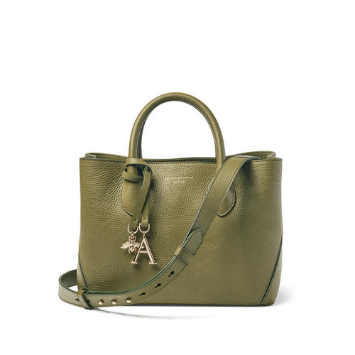 Midi London Tote in Soft Taupe Pebble