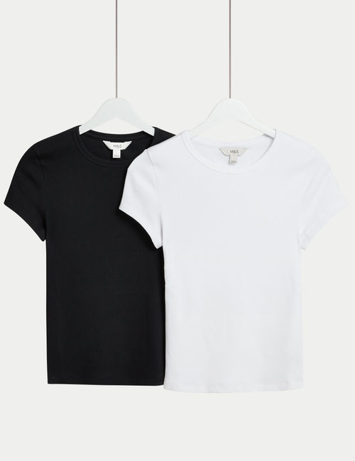 M&S Women's 2pk Cotton Rich...