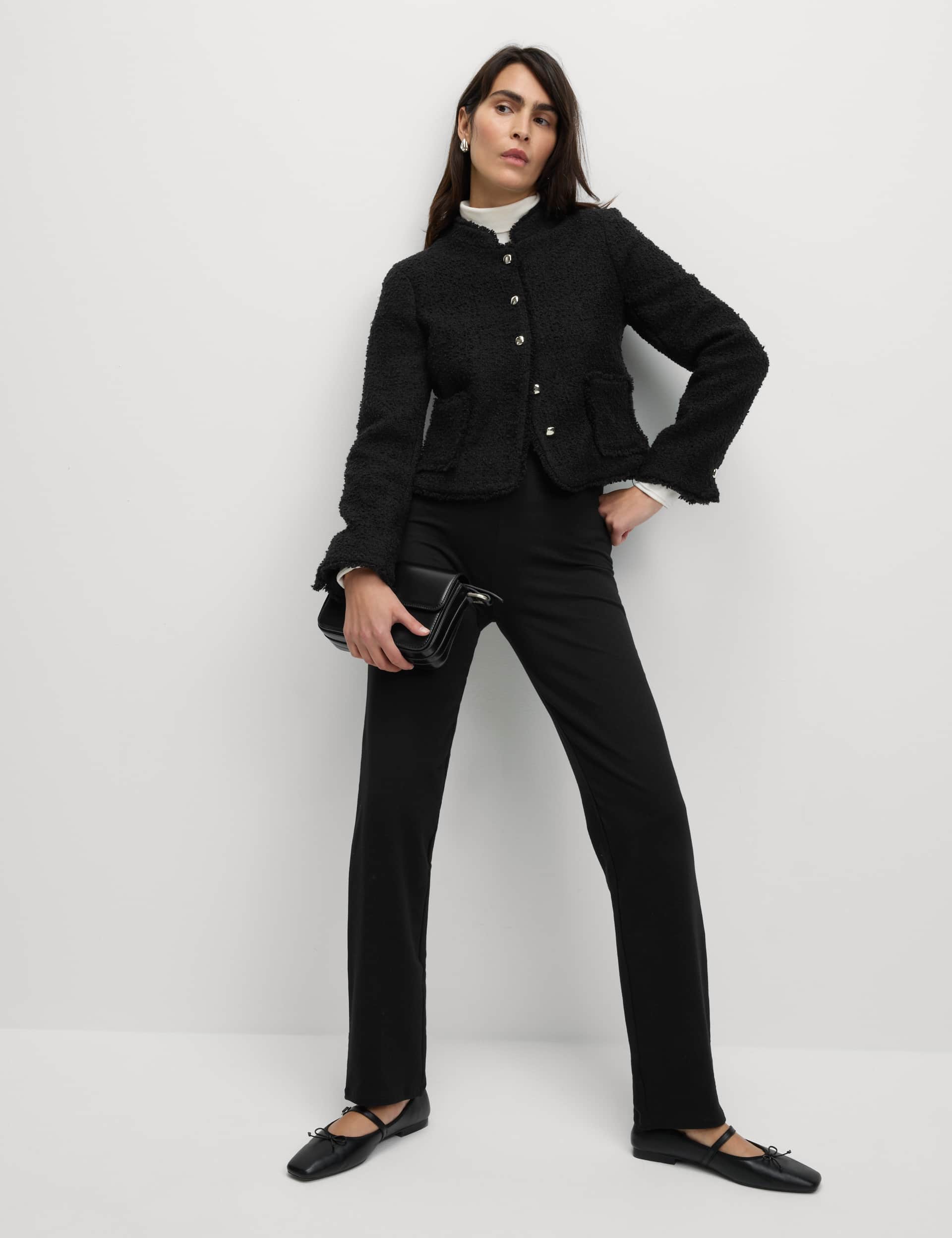 Black straight leg joggers womens new arrivals