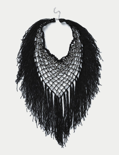 M&S Women's Black Fringe...