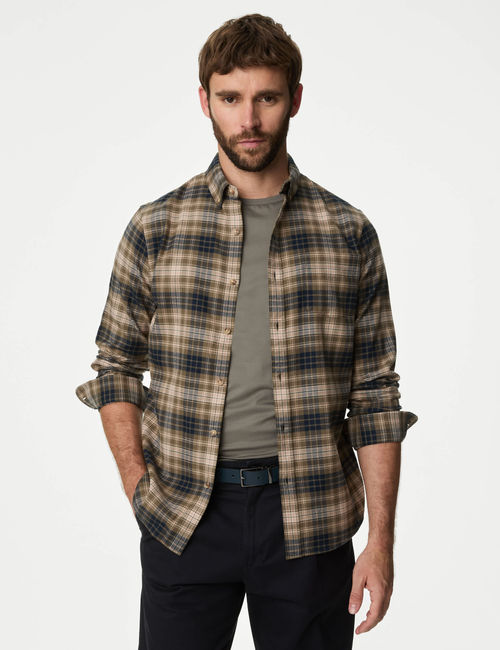 M&S Men's Pure Cotton Flannel...