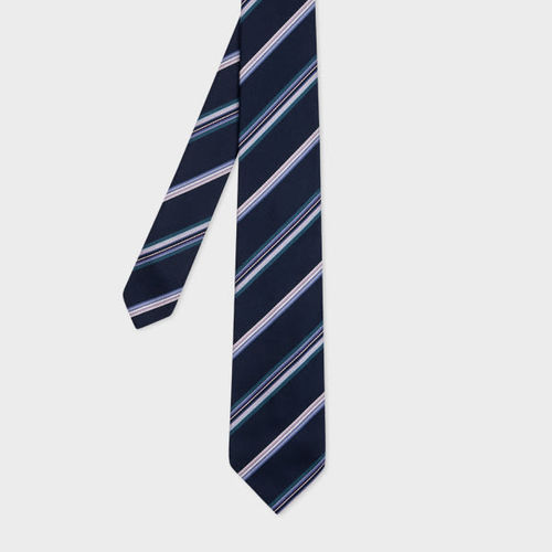 Paul Smith Navy Silk Multi...