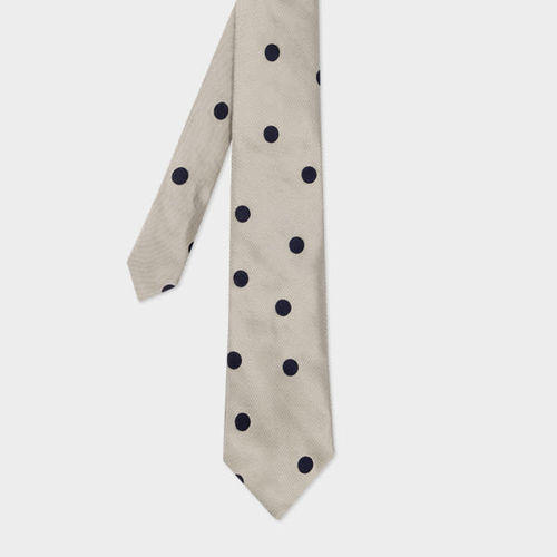 Paul Smith Cream Silk Polka...