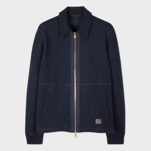 Paul Smith Navy Wool Zip...