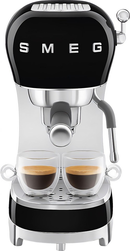 Smeg 50's Retro ECF02BLUK Espresso Coffee Machine - Black, Black