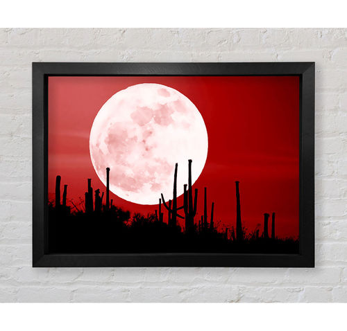 Red Cactus Moon - Print