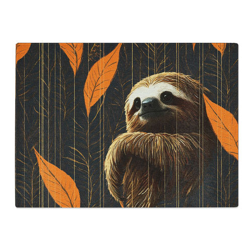 Sloth Glass Chopping Board