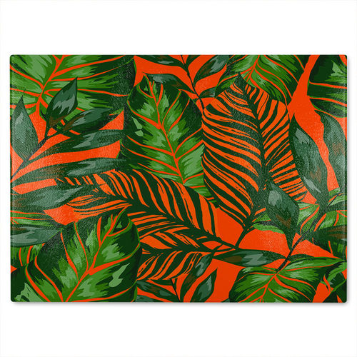 Tropical Leaves Glass...