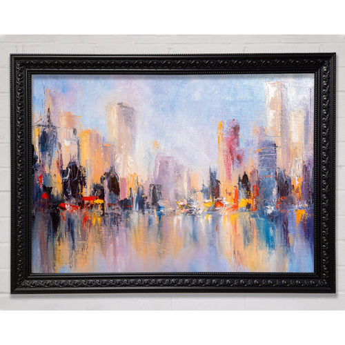 City In Acrylic Paints Framed...