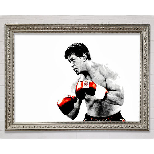 Rocky B N W Red Gloves Framed...