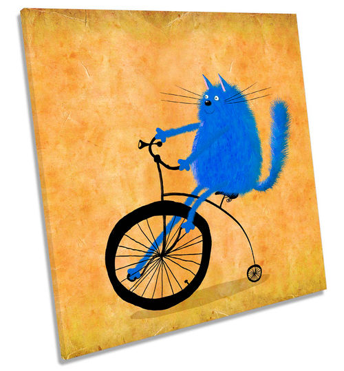 Funny Cat Unicycle Print...