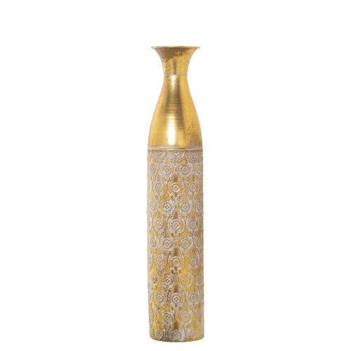 Gold/White Metal Vase