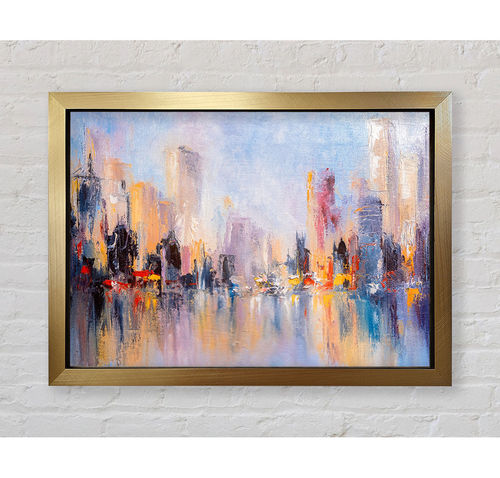 City In Acrylic Paints Framed...