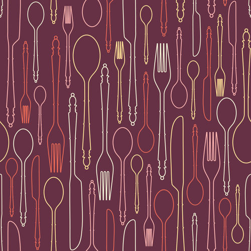 Seamless Pattern With Cutlery...