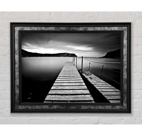 Abstract Pier B N W - Print