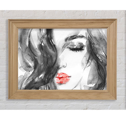 Watercolour Red Lips - Print