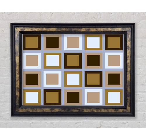 Squared In Square Framed Print