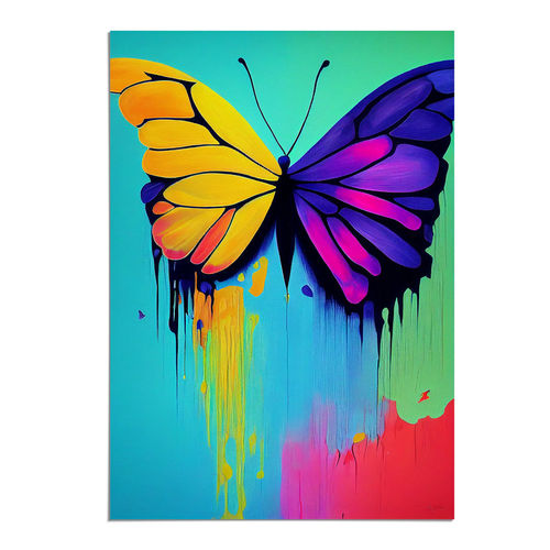 Butterfly with Dripping Paint...