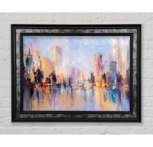 City In Acrylic Paints Framed...