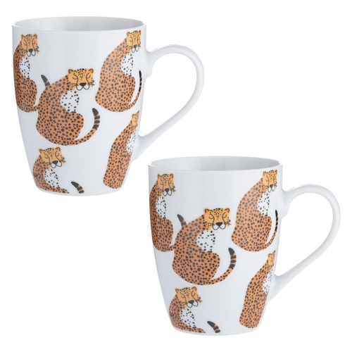 Cheetah Mug Set