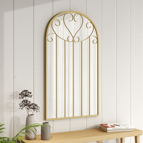 Arvika Arched Iron Wall Mirror