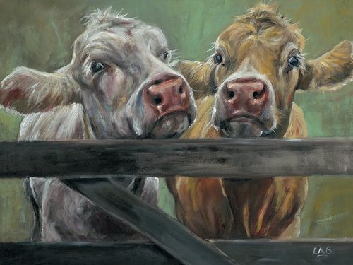 'Two Moos' Acrylic Painting...