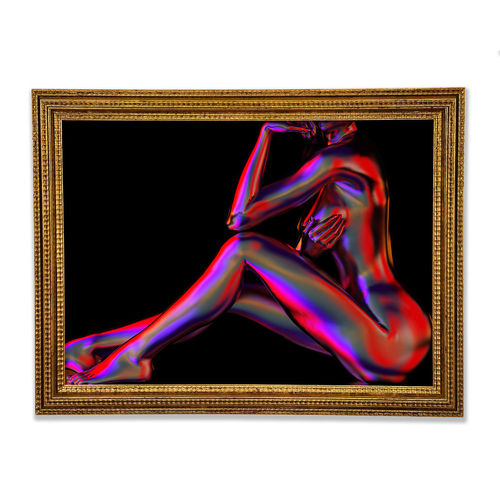 Neon Naked Body - Print