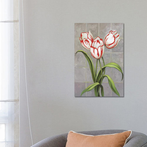 Red-Striped Tulips by John...