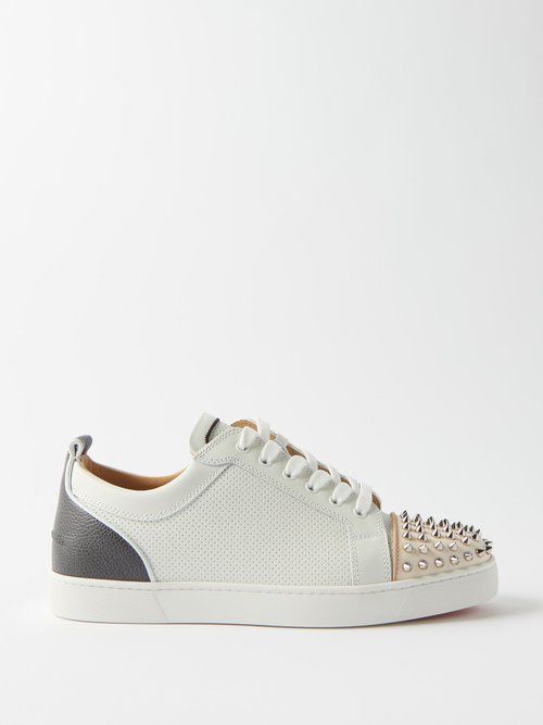 Christian Louboutin Men's Fun Louis Perforated Leather Low-Top Sneakers