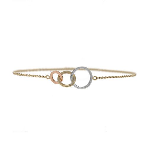 9ct Tricolour Gold Linked...