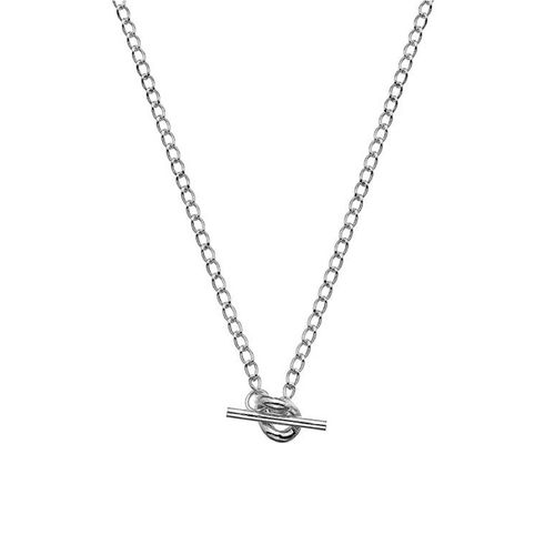 Sterling Silver T-Bar Necklace